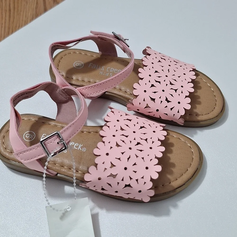Falls Creek Toddler Pink Floral  Sandal Shoes